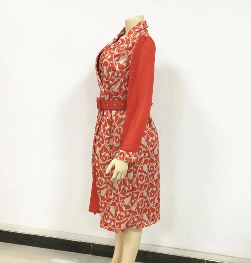 MijaGrace- Women's Digital Print 2 Piece Dress Suit - Red
