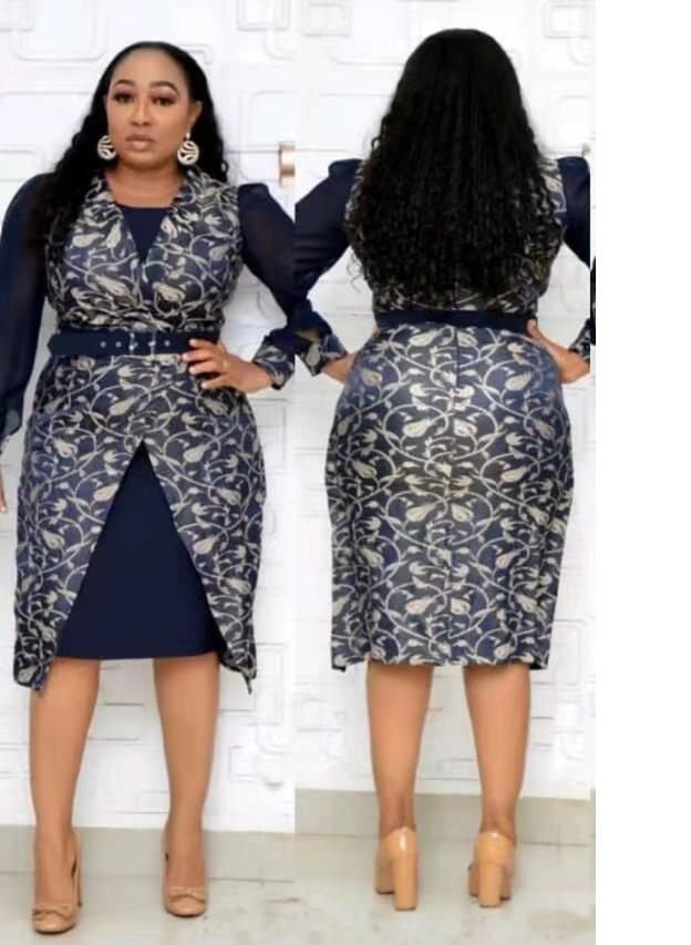 MijaGrace- Women's Digital Print 2 Piece Dress Suit - Red