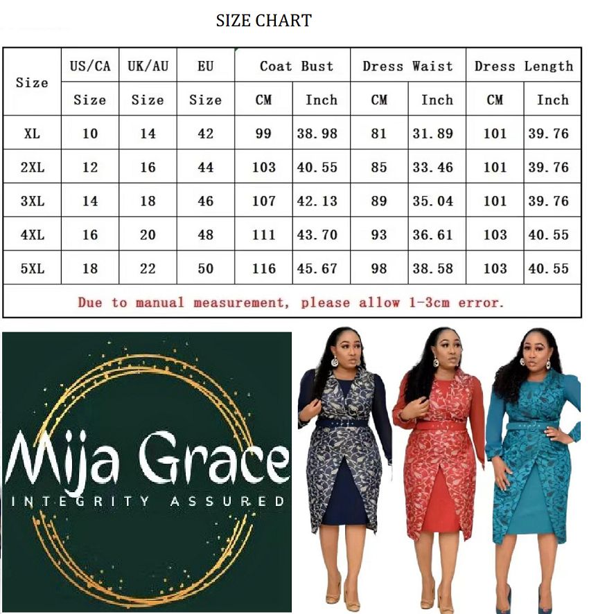 MijaGrace- Women's Digital Print 2 Piece Dress Suit - Red
