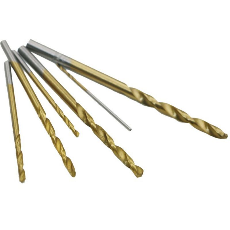 60pcs Twist Drill Bits Set 1.0/1.5/2.0/2.5/3.0/3.5 Mm High Speed Steel Titanium Coated