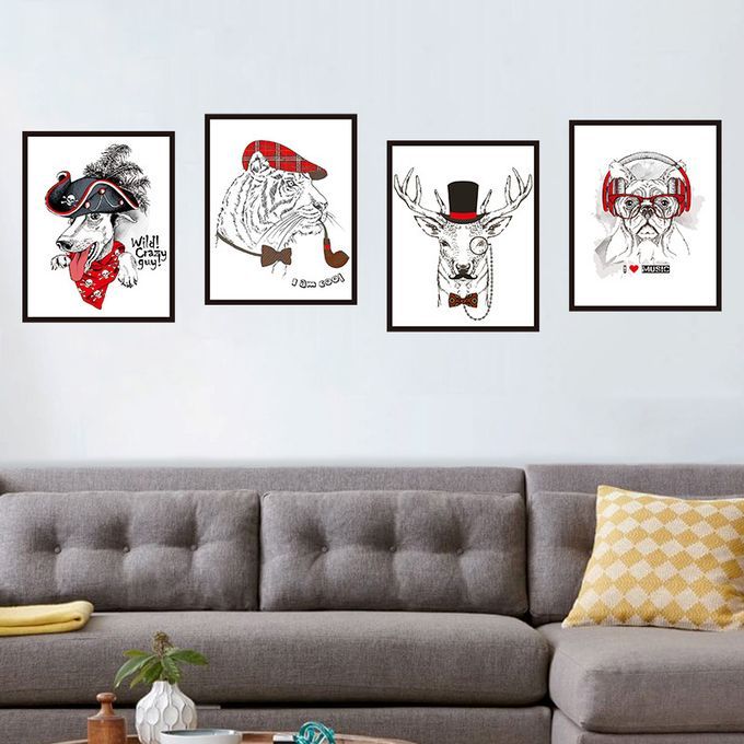 Fun Animal Wall Stickers Cartoon Cute Children Room Decorati