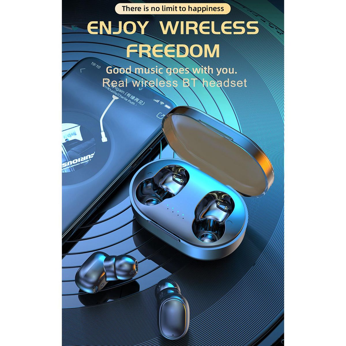 A6R Wireless Earbuds Low Latency BT Earphones Call Noise Reduction Stereo in-Ear Headphones IPX4 Waterproof Sports Earbuds for Music Game Call