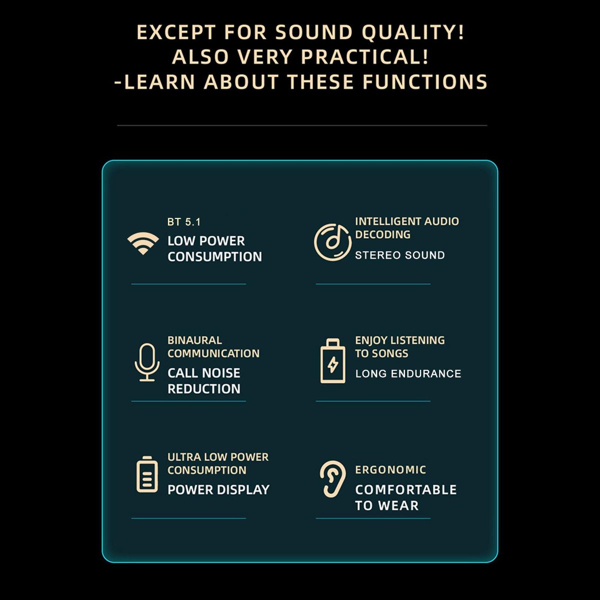 A6R Wireless Earbuds Low Latency BT Earphones Call Noise Reduction Stereo in-Ear Headphones IPX4 Waterproof Sports Earbuds for Music Game Call