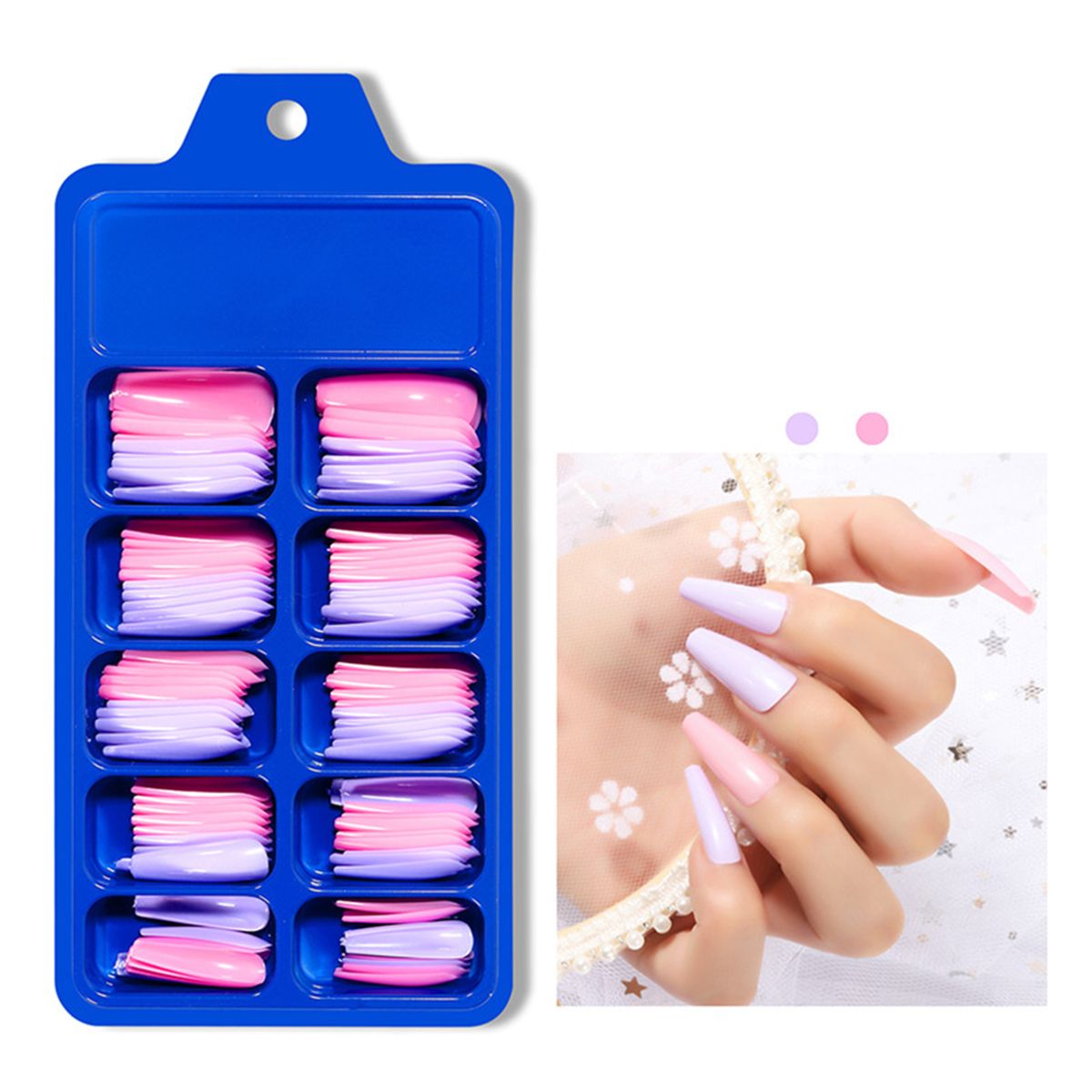 100PCS Nails Tips Clear Acrylic Nail Tips Full Cover False