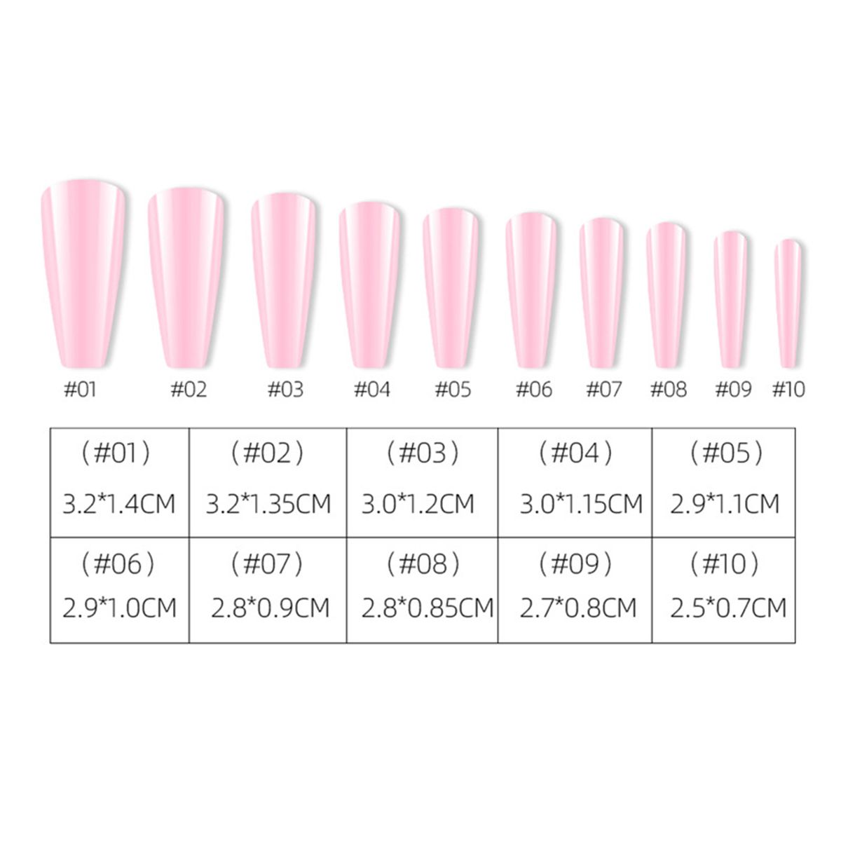 100PCS Nails Tips Clear Acrylic Nail Tips Full Cover False