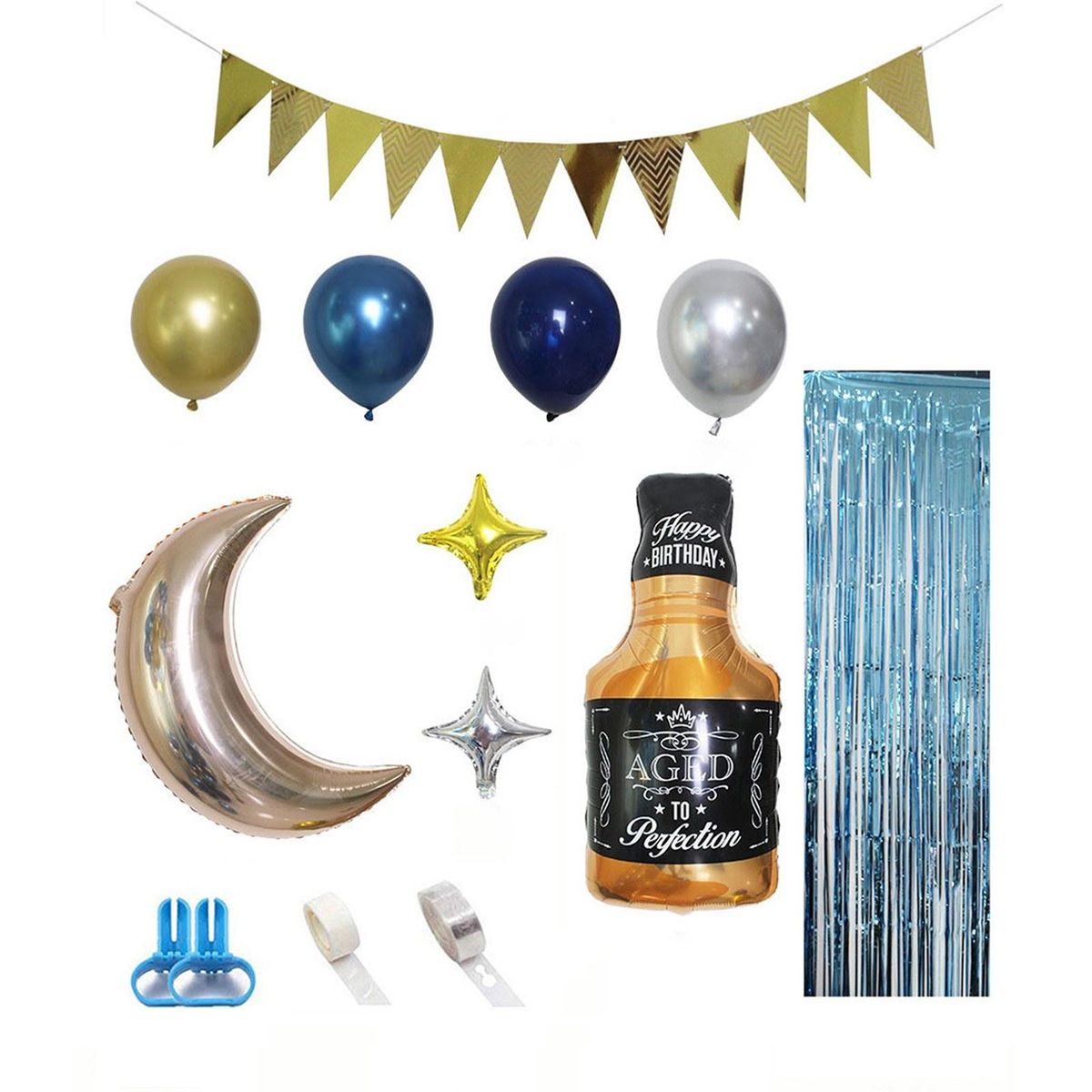 87PCS Balloons Kit Birthday Party Decoration Blue Balloon Kit Balloon Arch Garland Balloon Garland Arch Kit for Wedding Birthday Baby Shower Party Decorations