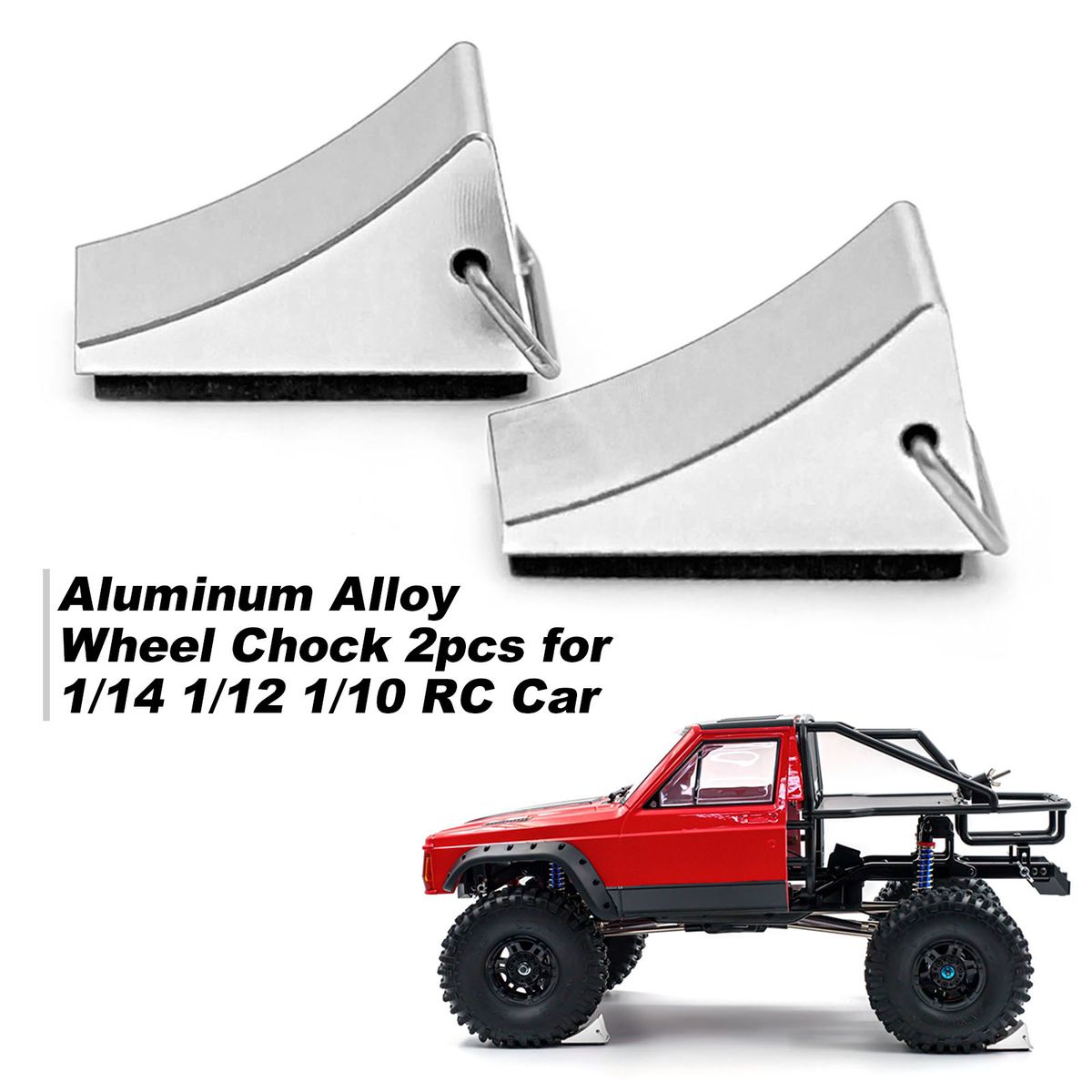 Aluminum Alloy Wheel Chock 2Pcs Rc Car Fix Block For 1/14