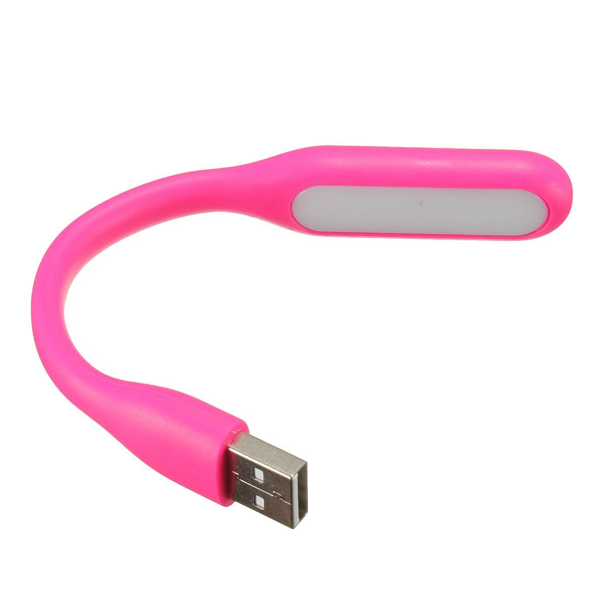 2PCS Flexible USB LED Light Lamp For Computer Keyboard Reading Notebook PC Laptop (Pink)
