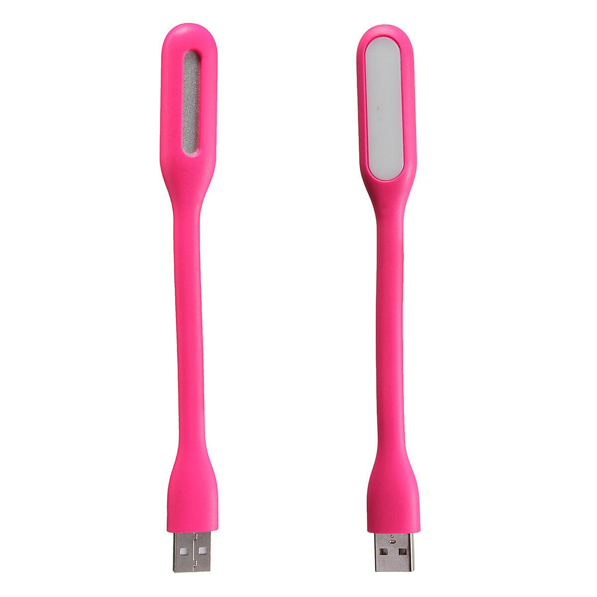 2PCS Flexible USB LED Light Lamp For Computer Keyboard Reading Notebook PC Laptop (Pink)