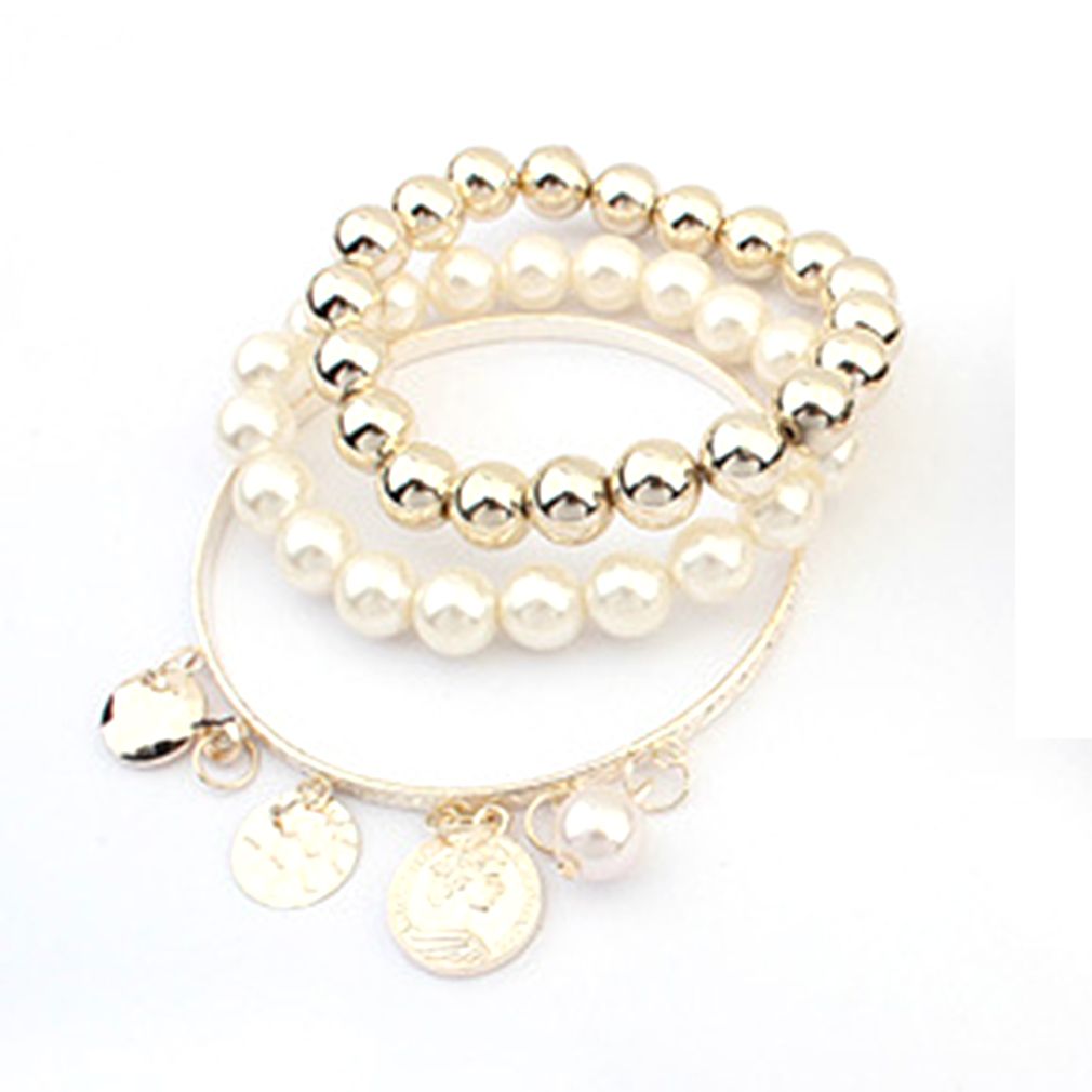 New Style Beautiful Popular Fashion Design Pea  Hollow Multilayer Bracelet-Blue