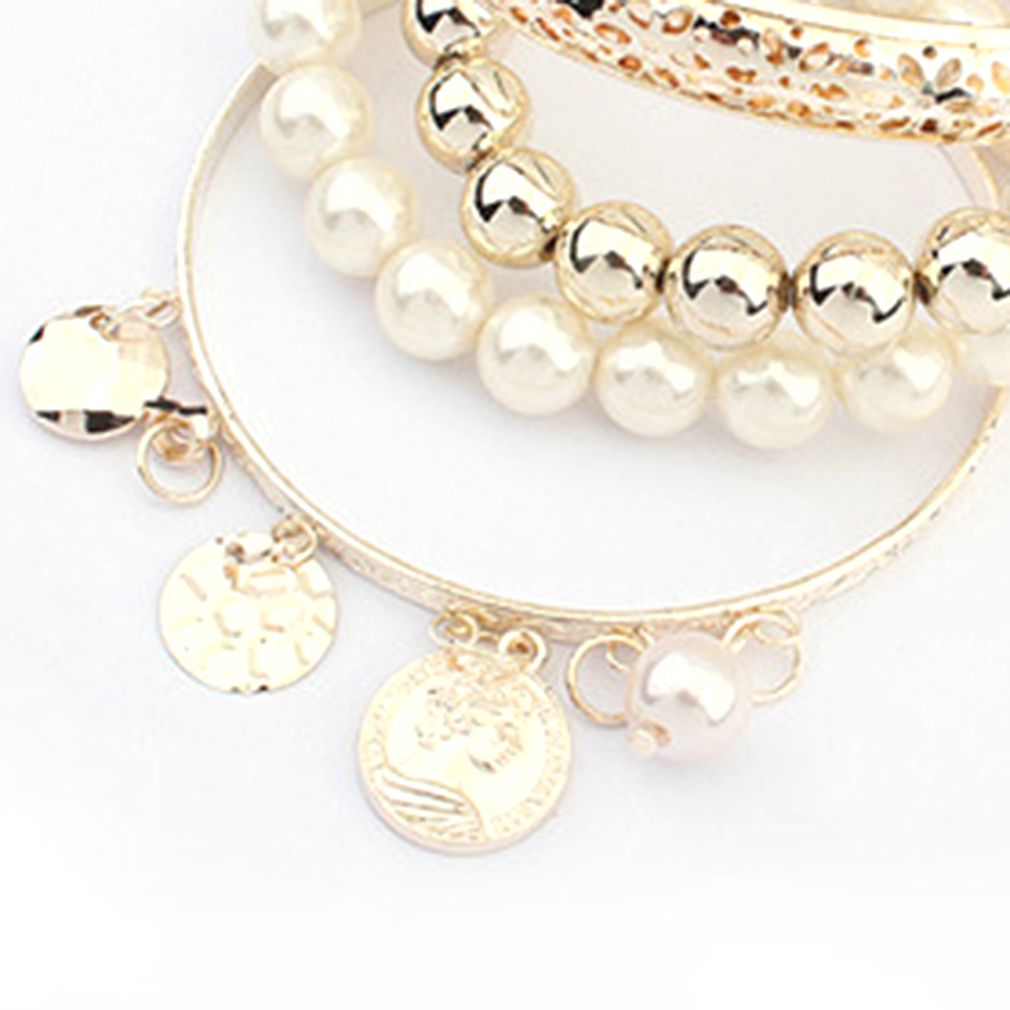 New Style Beautiful Popular Fashion Design Pea  Hollow Multilayer Bracelet-Blue