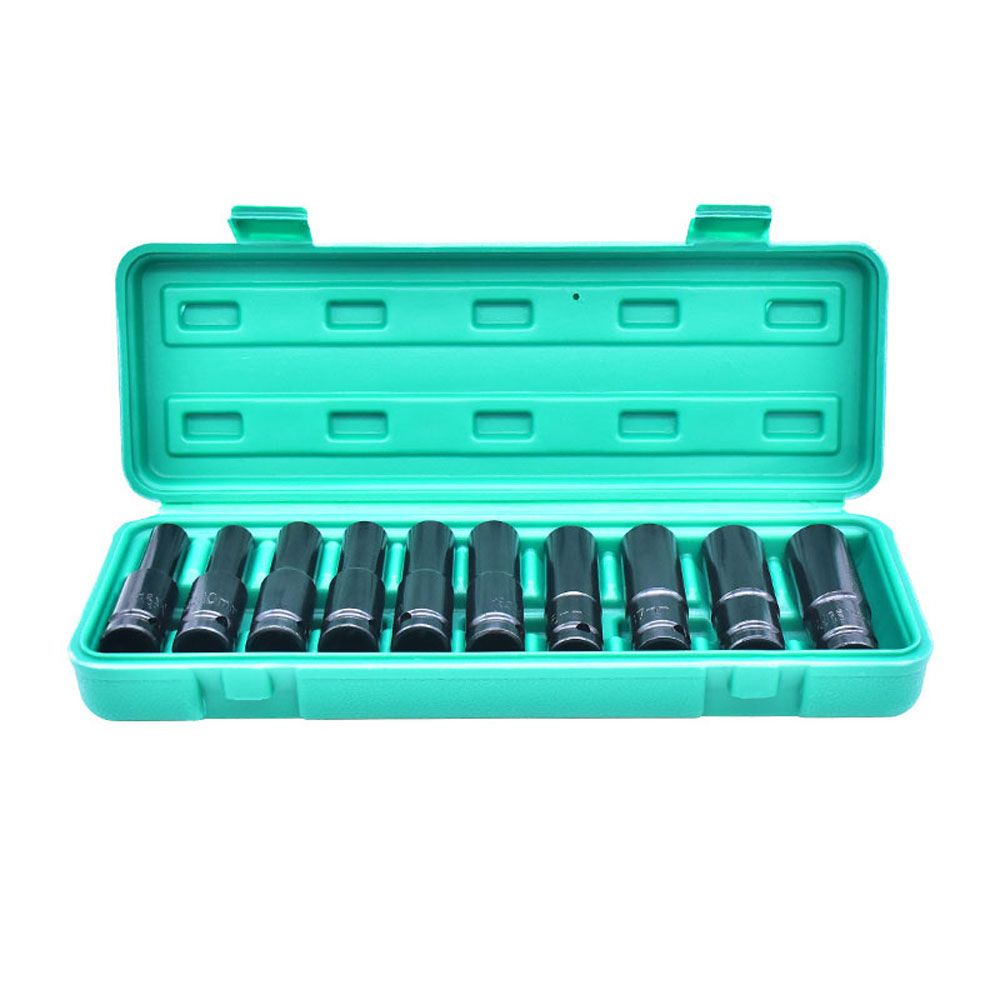 10PCS High-carbon Steel Ratchet Wrench Socket Set Household