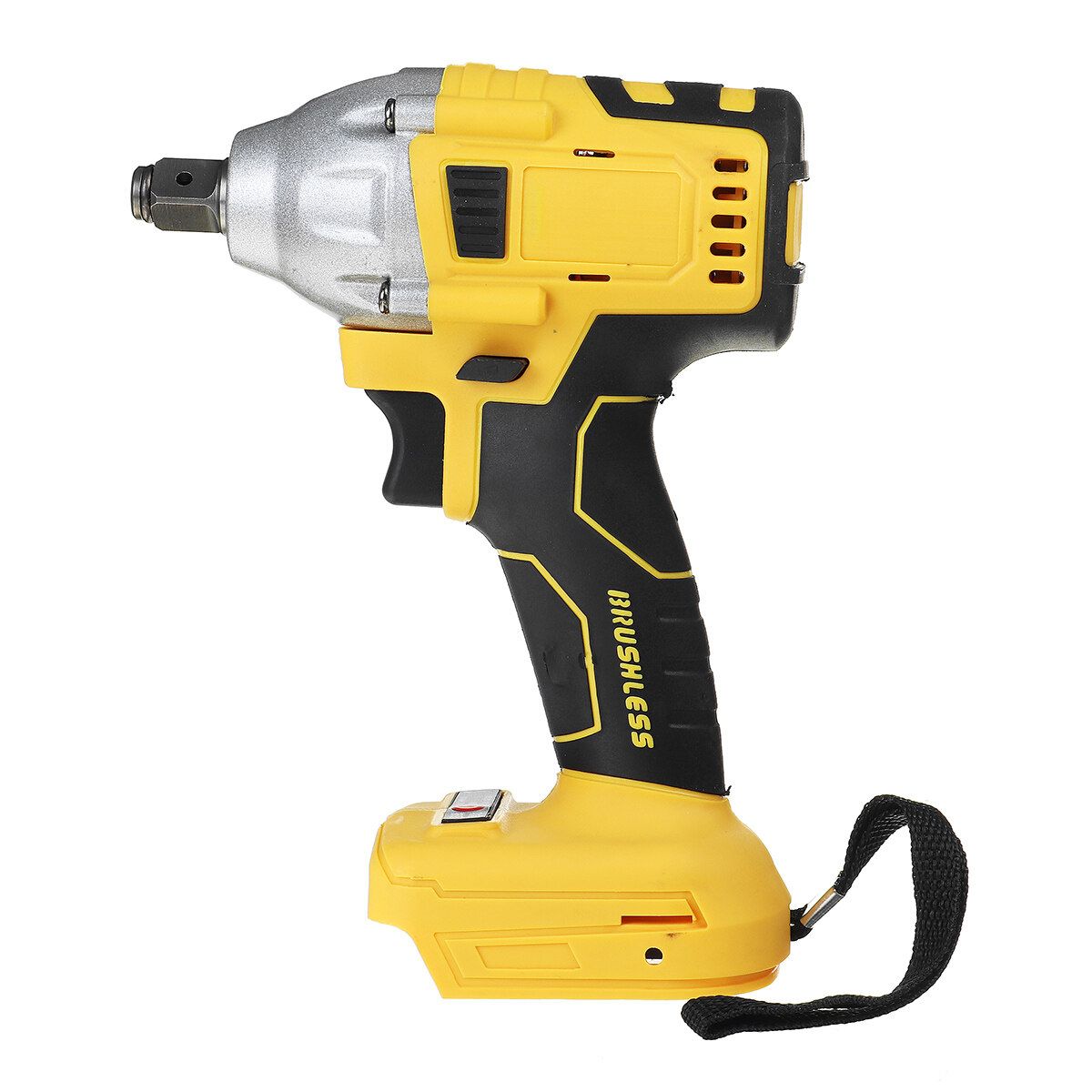 320N.m Yellow Cordless Brushless Impact Wrench Drill Drive Machine For C
