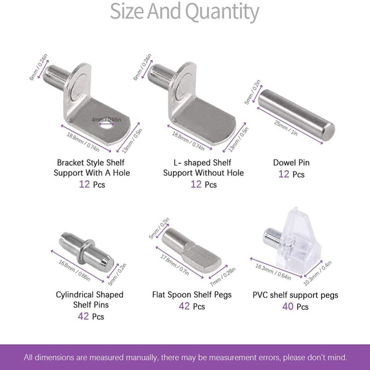 160pcs Shelf Support Pin Peg  Kitchen Cabinet Book Shelves Holder