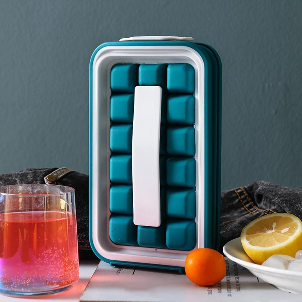 Ice Tray for Freezer - Disassemble This Ice-Cube Tray with Lid for Easy Cleaning - Ice-Cube Maker Makes 18 ice-cubes