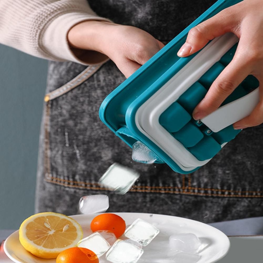 Ice Tray for Freezer - Disassemble This Ice-Cube Tray with Lid for Easy Cleaning - Ice-Cube Maker Makes 18 ice-cubes