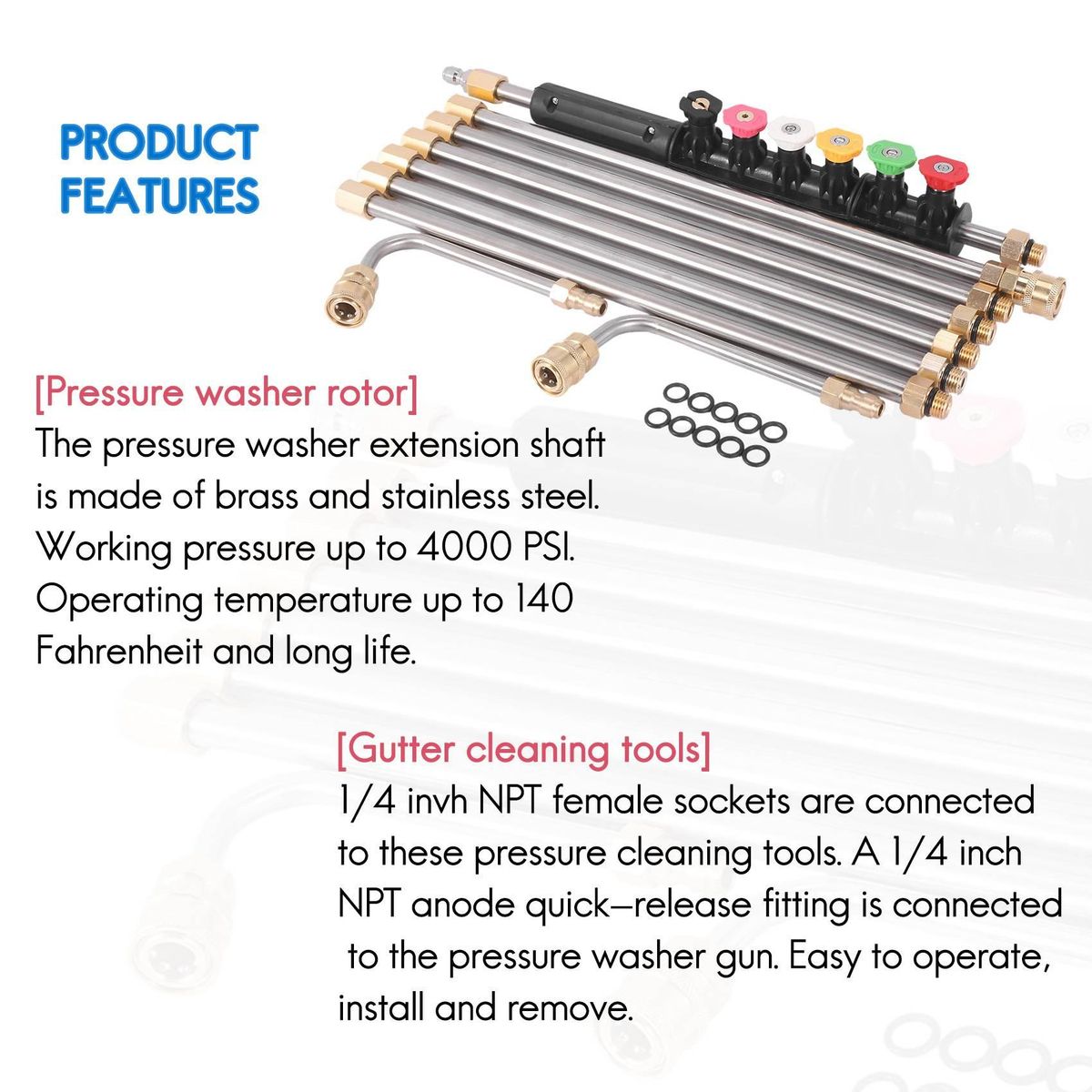 Pressure Washer Extension Wands - 120 Inch Power Tools, Tele