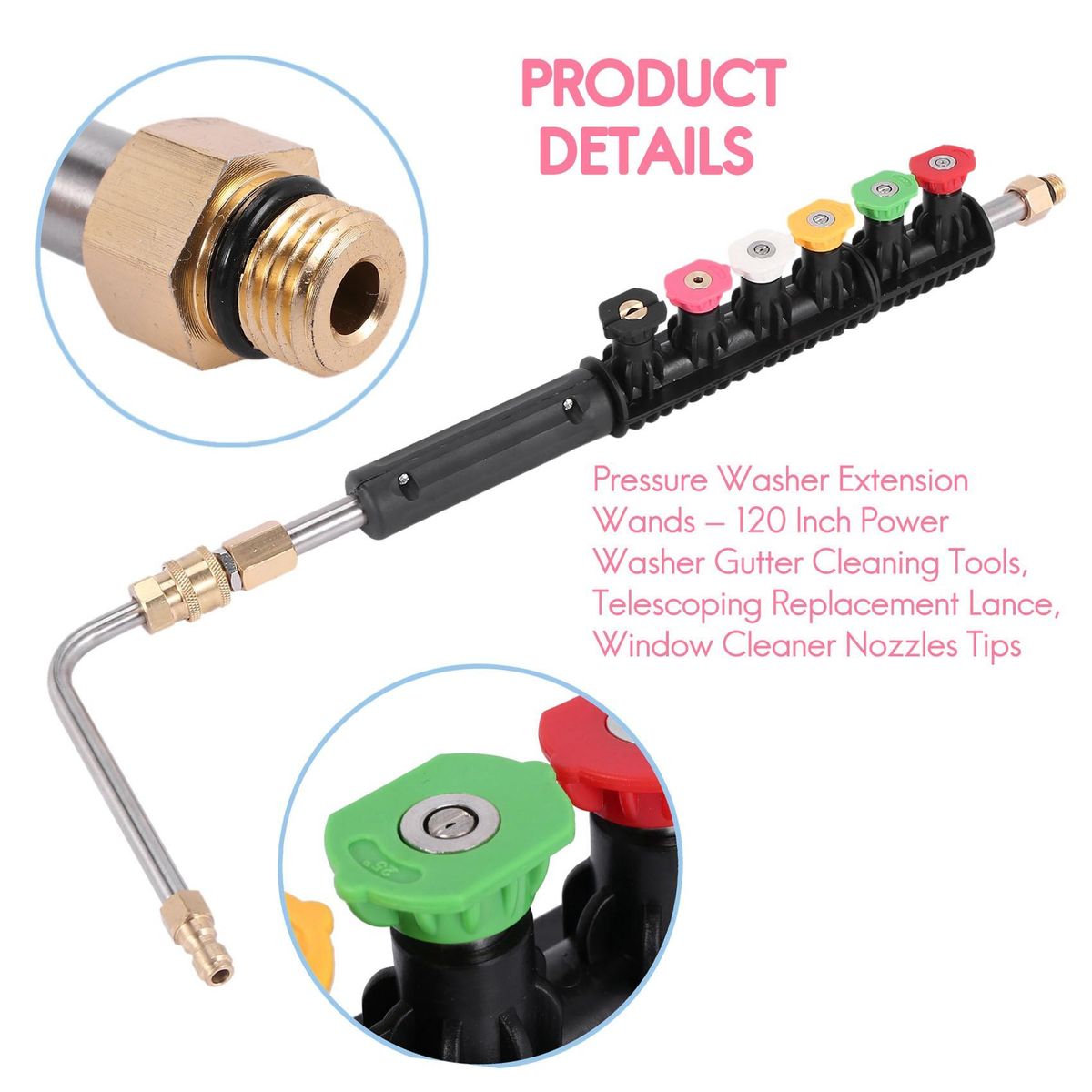 Pressure Washer Extension Wands - 120 Inch Power Tools, Tele