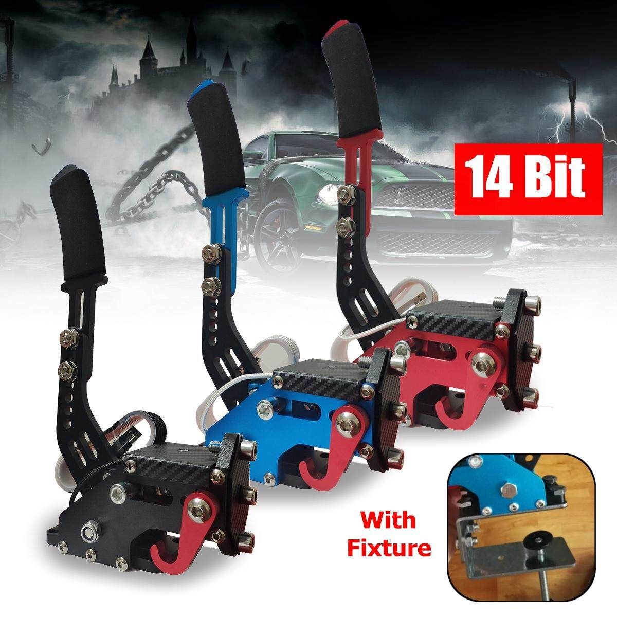 USB Handbrake SIM 14Bit W/Clamp For Racing Games G25/27/29 T500 FANATECOSW DIRT Blue (blue)
