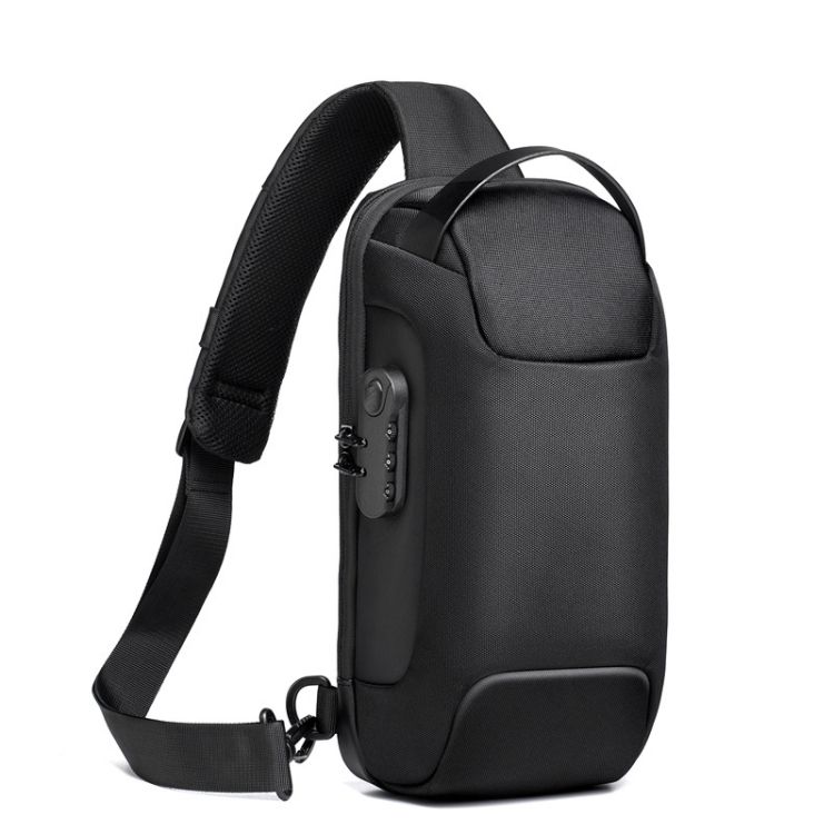 WEIXIER 9530 Men Oxford Cloth Chest Bag Black