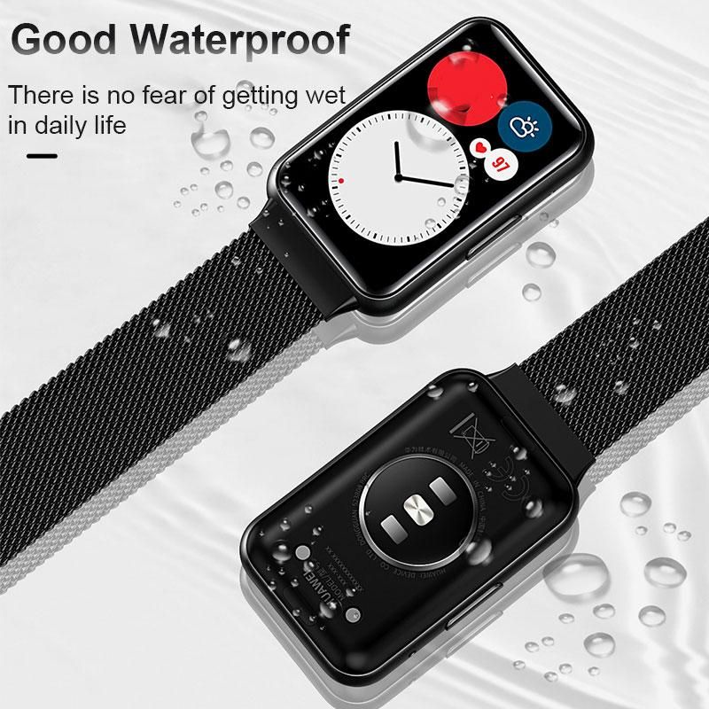 Metal band for Huawei watch fit/fit 2 strap with case TPU screen protector watch fit bracelet Milanese Magnetic Loop watchband