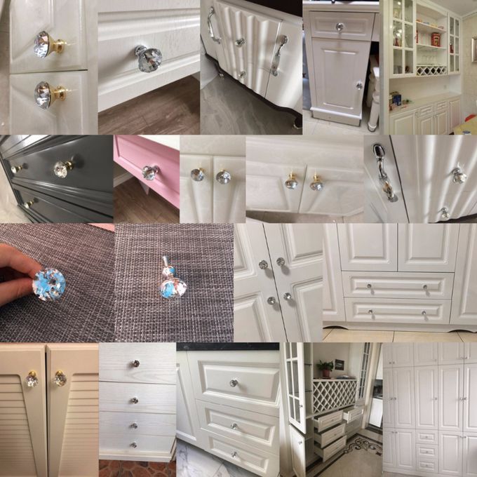 Door Handle Knob Drawer Pulls Furniture Handle 30Mm Crystal