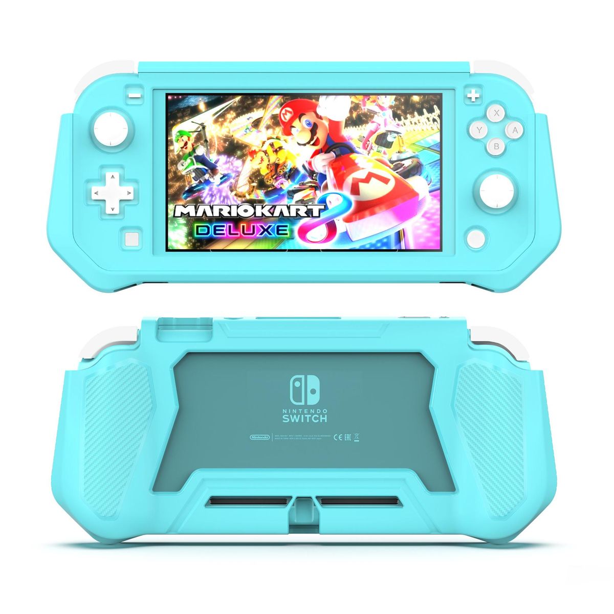 Nintendo switch lite all-inclusive protective shell NS lite host protective cover TPU shell game accessories cover lite high-quality TPU case (blue-green)