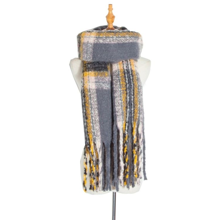 Autumn & Winter Polyester Warmth Thickened Scarf 190cm