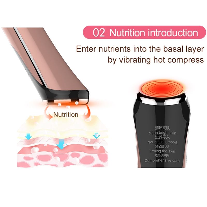 Beauty Instrument Ultrasonic Skin Scrubber Cleaner Face