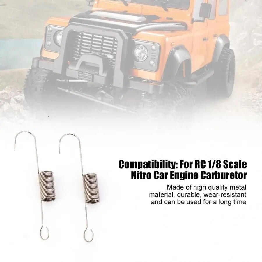 2pcs 55mm Metal Return Spring Upgrade Replacement for 1/8 RC Nitro Car Engine Carburetor Parts Engine Carburetor Return Spring