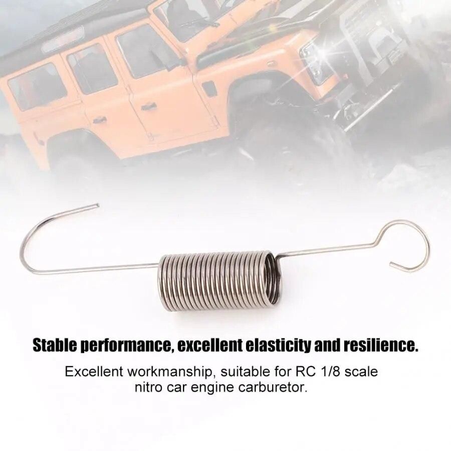2pcs 55mm Metal Return Spring Upgrade Replacement for 1/8 RC Nitro Car Engine Carburetor Parts Engine Carburetor Return Spring