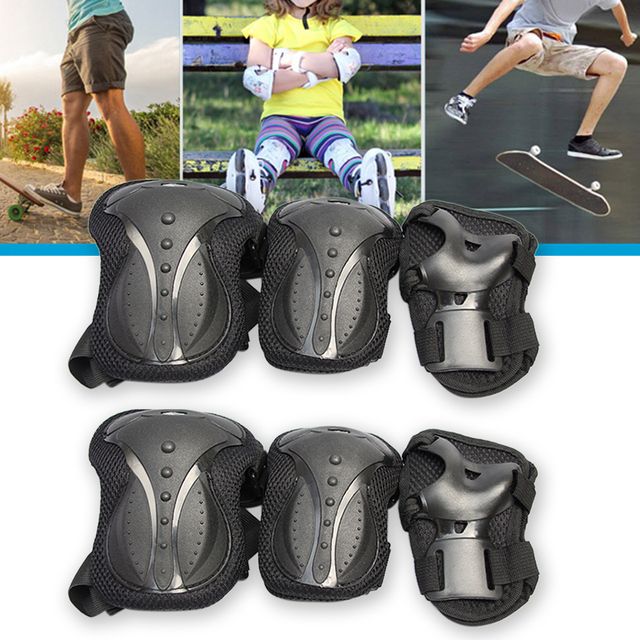 6 Pcs Wrist Guards Knee Pads Rollerblading Body Accessories
