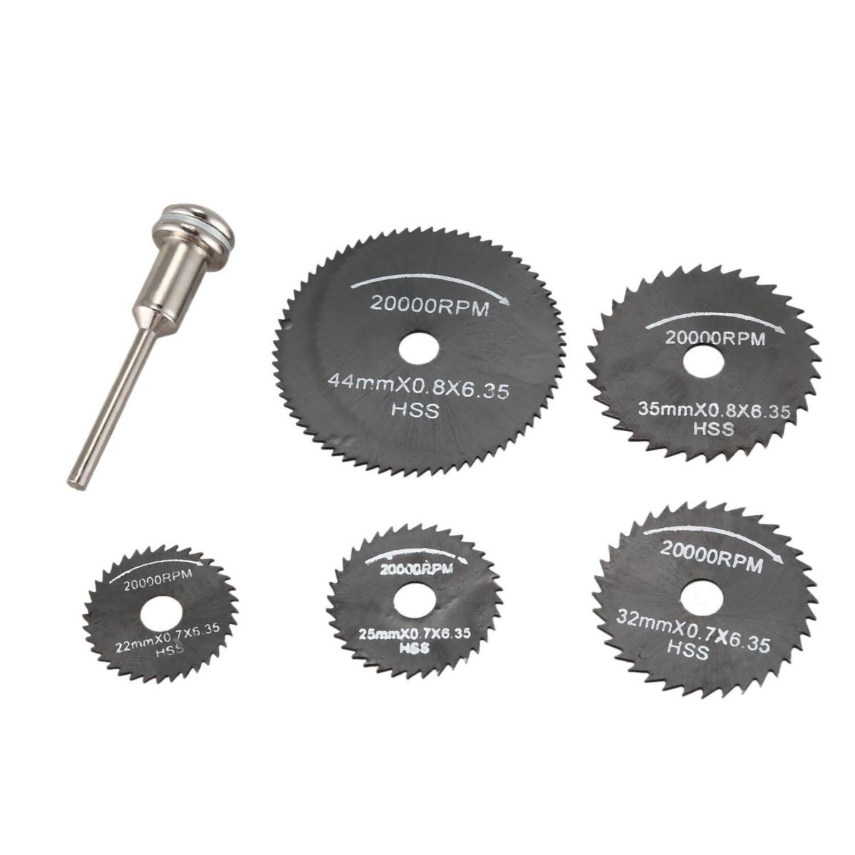 6pcs Metal HSS Circular Saw  Set Cutting Discs for Dremel Rotary Tool