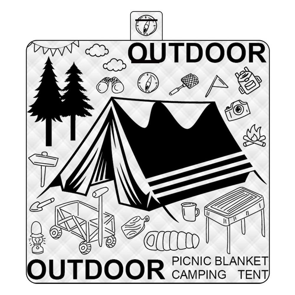 Outdoor Waterproof Camping Floor Mat Thicken Picnic Mat Wear-resistant Pongee Ground Mat Multifunctional Moisture-proof Ground Mat for Hiking