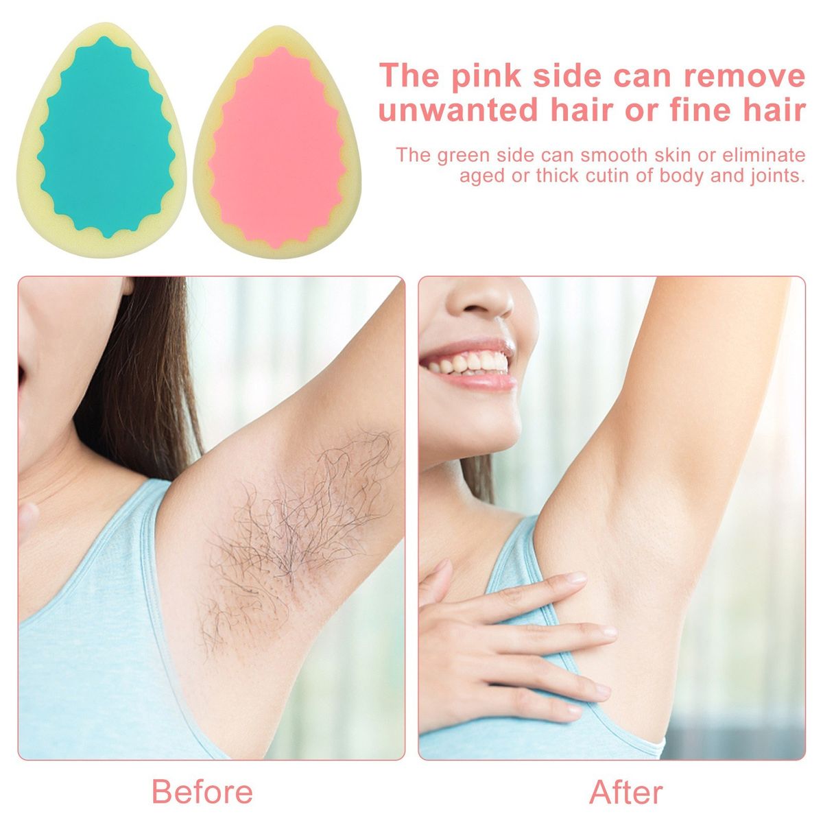 6pcs/set Painless Hair Removal Sponge Depilation Sponge Pad
