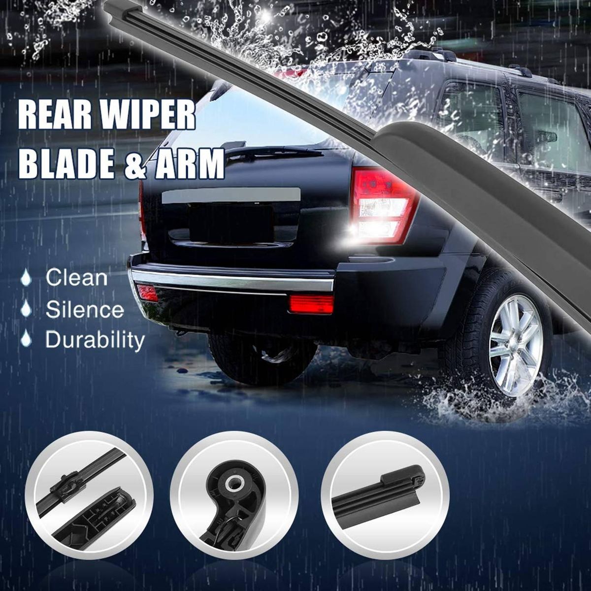 Rear Windshield Wiper  Arm Set 360mm 14 Inch for