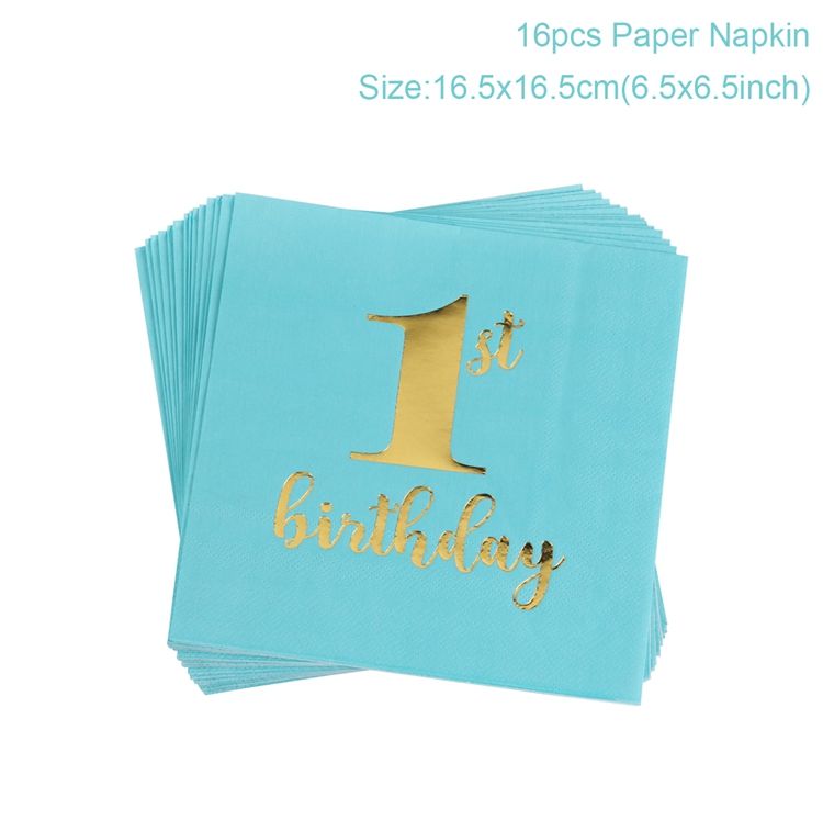 1pcs First Birthday Banner Silver Pink ONE Year 1st Birthday Party-Paper Towel