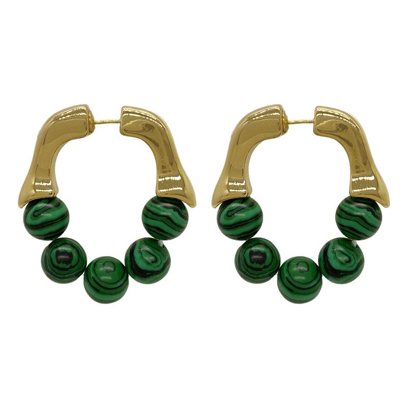 Vintage Green Unique Design Advanced Personalized Earrings
