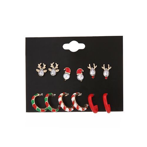 Christmas Earrings Reindeer Snowman Festive Earrings Set