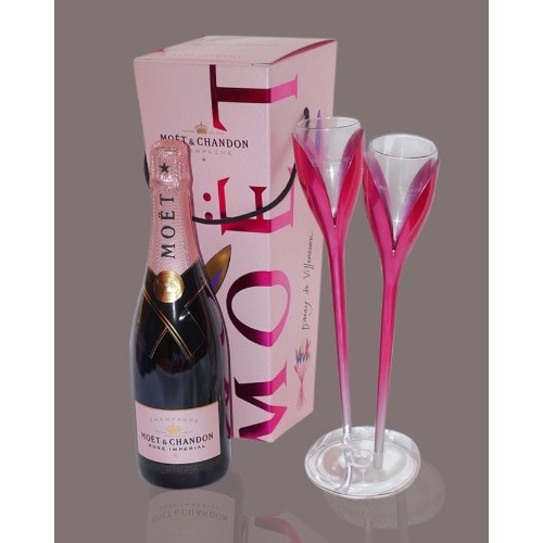 Rose Imperial Flower Gift Set Box / Champagne 750ml