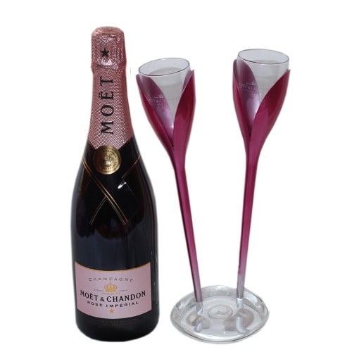 Rose Imperial Flower Gift Set Box / Champagne 750ml