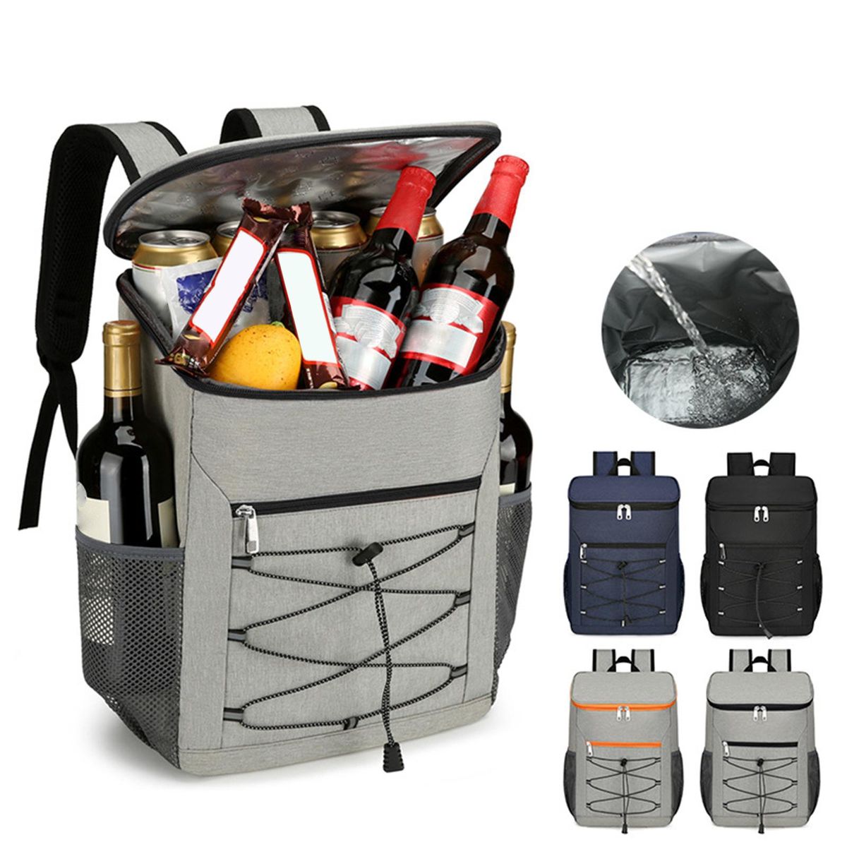 Insulated  Large Capacity  Bag For Beach Gray