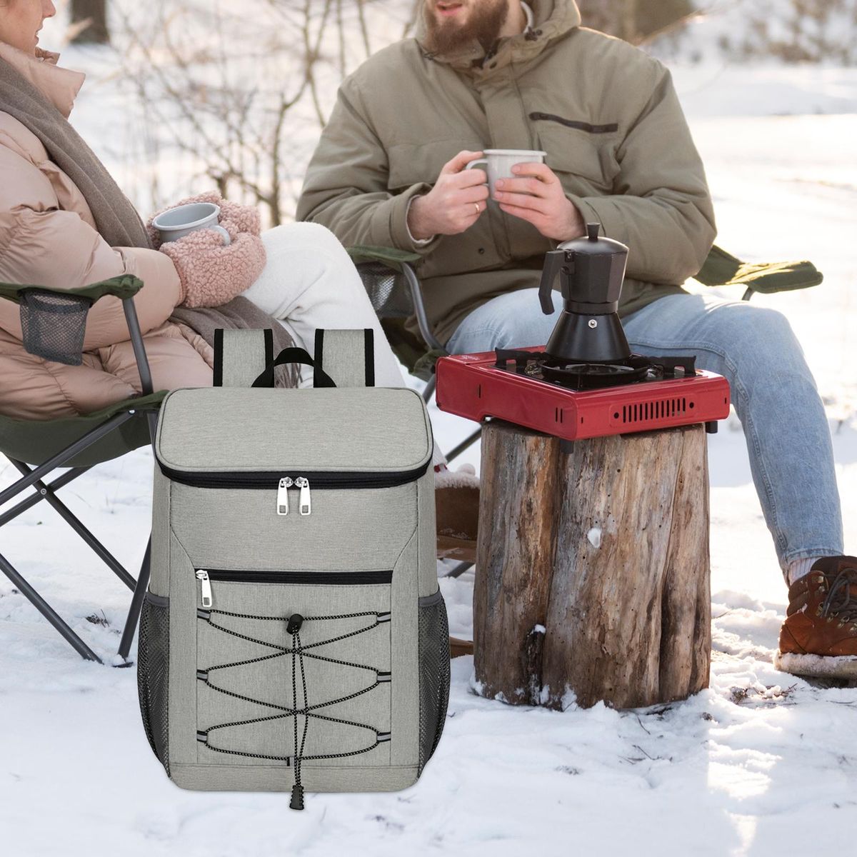 Insulated  Large Capacity  Bag For Beach Gray