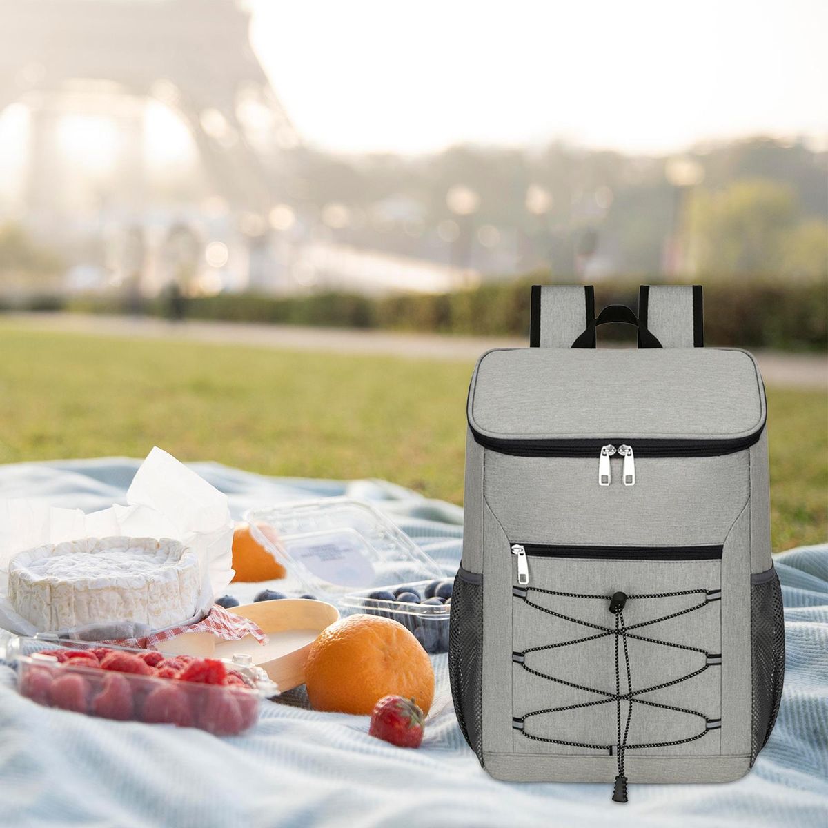 Insulated  Large Capacity  Bag For Beach Gray