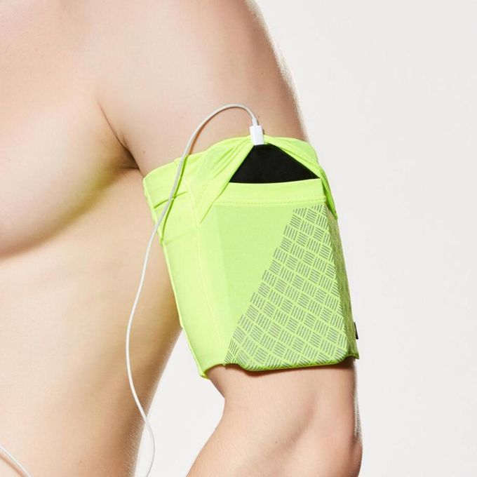 Armband Mobile Phone Arm Strap Band Pouch Reflective For Gym Yellow S