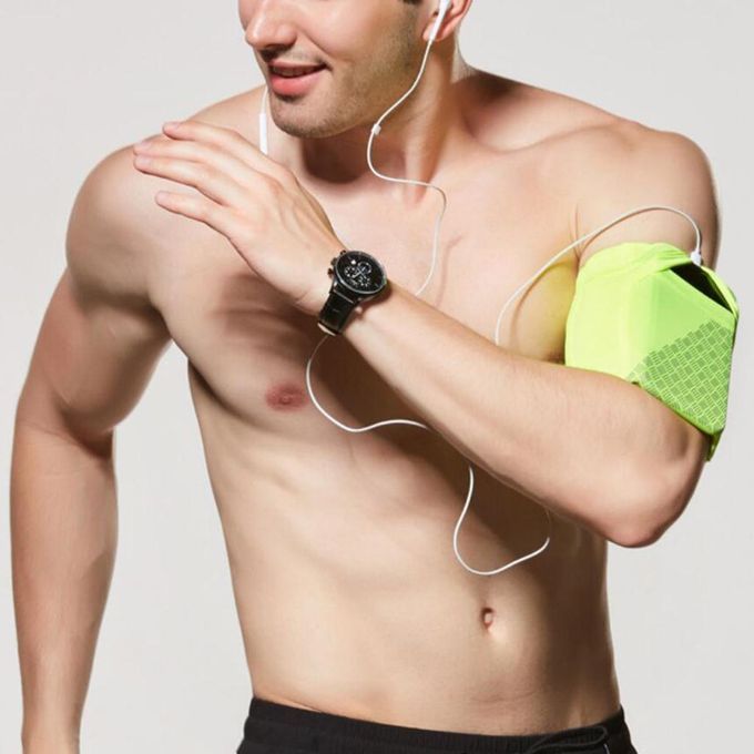 Armband Mobile Phone Arm Strap Band Pouch Reflective For Gym Yellow S