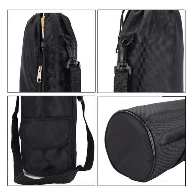 Outdoor Water Bottle Carrier Insulated Cover Bag Holder Black 4-5L
