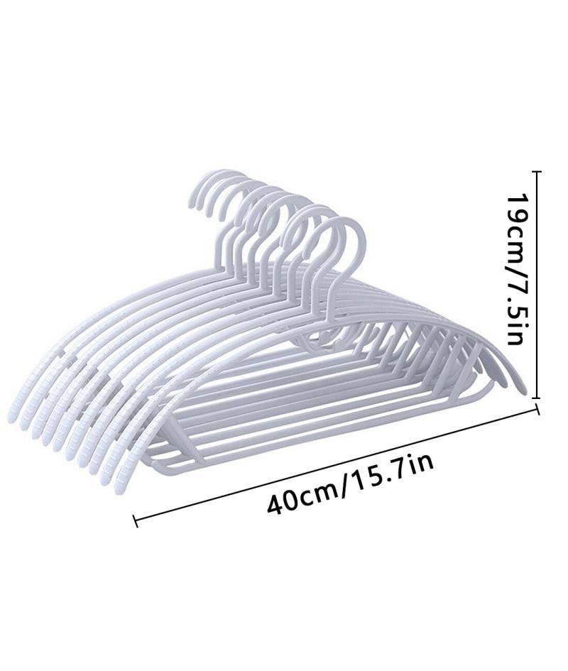 White Plastic Traceless Clothes Hangers: Bedroom Slacks Hang