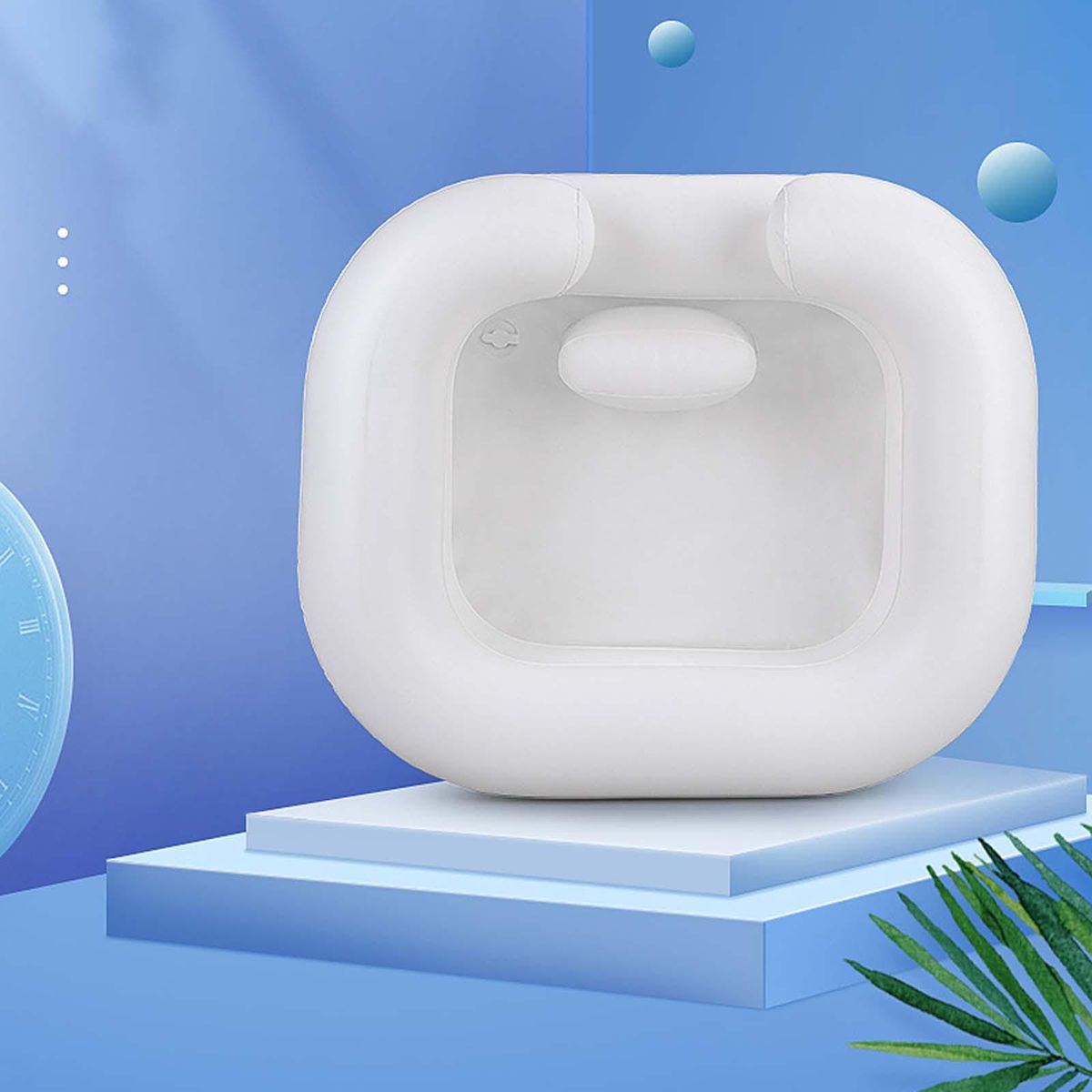 Inflatable Shampoo Basin Hair Washing Tray Washbasin With Drain