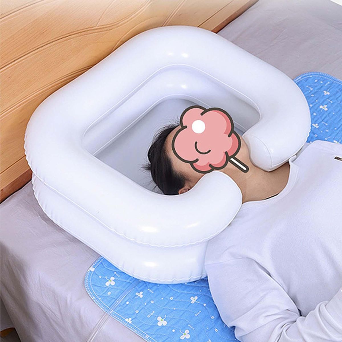 Inflatable Shampoo Basin Hair Washing Tray Washbasin With Drain